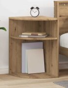 vidaXL Крайна масичка Дъб 397 x 397 x 60 см Инженерна дървесина