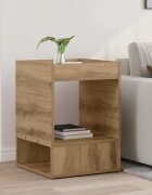 vidaXL Крайна масичка Дъб 40 x 40 x 56 см Инженерна дървесина