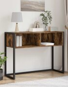 vidaXL Крайна масичка Димящ дъб 100 x 36 x 75 см Инженерна дървесина