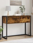 vidaXL Крайна масичка Димящ дъб 100 x 36 x 75 см Инженерна дървесина