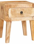 vidaXL Крайна масичка Кафяво 40 x 32 x 46 см Солидно мангово дърво