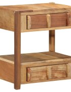 vidaXL Крайна масичка с чекмедже със съхранение Кафяво 43 x 32 x 46 см