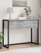 vidaXL Крайна масичка Сив Сонома 100 x 36 x 75 см Инженерна дървесина