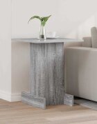 vidaXL Крайна масичка Сив Сонома 445 х 45 х 55 см Инженерна дървесина