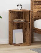 vidaXL Крайна масичка Старо дърво 296 x 296 x 60 см
