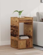 vidaXL Крайна масичка Старо дърво 30 x 30 x 56 см Инженерна дървесина