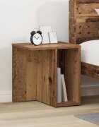 vidaXL Крайна масичка Старо дърво 37 x 32 x 40 см Инженерна дървесина