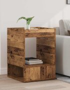 vidaXL Крайна масичка Старо дърво 40 x 40 x 56 см Инженерна дървесина