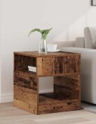 vidaXL Крайна масичка Старо дърво 405 x 40 x 45 см