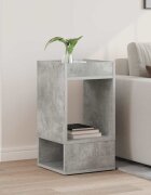 vidaXL Крайна масичка Циментено сиво 30 x 30 x 56 см