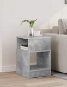 vidaXL Крайна масичка Циментено сиво 305 x 30 x 45 см