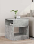 vidaXL Крайна масичка Циментено сиво 405 x 40 x 45 см