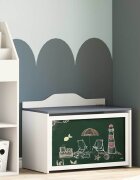 vidaXL Креативно съхранение за деца ROROS Сив и бял 73 x 40 x 55 см