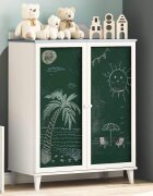vidaXL Креативно съхранение за деца ROROS Сив и бял 80 x 40 x 110 см