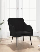vidaXL Кресло черно 63x76x80 см кадифе