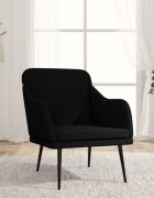 vidaXL Кресло черно 63x76x80 см текстил
