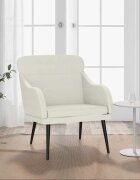 vidaXL Кресло кремаво 63x76x80 см кадифе