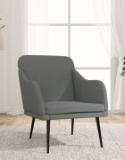 vidaXL Кресло тъмносиво 63x76x80 см текстил