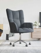 vidaXL Кресло за релаксация Тъмен сив 69 x 615 x 102 см Кадифе