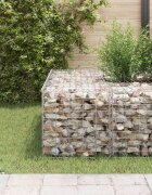 vidaXL Кубичен габион повдигната леха стоманена тел 50x50x50 cм