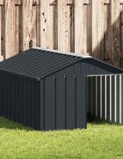 vidaXL Кучешка къща антрацит 1165x153x815 см поцинкована стомана