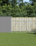 vidaXL Кучешка къща с волиера 165x1067x181 см поцинкована стомана