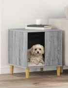 vidaXL Кучешка къща Сив Сонома 44 x 42 x 49 см Инженерна дървесина