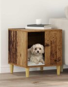 vidaXL Кучешка къща Старо дърво 44 x 42 x 49 см Инженерна дървесина