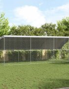 vidaXL Кучешка клетка 3 бр. Сребрист 6 x 2 x 2 m Поцинкована стомана