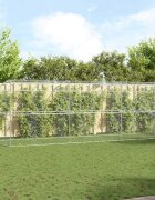 vidaXL Кучешка клетка 3 бр. Сребристо 6 x 2 x 2 m Поцинкована стомана
