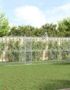 vidaXL Кучешка клетка 3 бр. Сребристо 6 x 2 x 2 m Поцинкована стомана