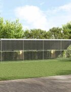 vidaXL Кучешка клетка 4 бр. Сребрист 8 x 2 x 2 m Поцинкована стомана