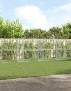 vidaXL Кучешка клетка 4 бр. Сребристо 8 x 2 x 2 m Поцинкована стомана
