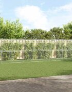 vidaXL Кучешка клетка 4 бр. Сребристо 8 x 2 x 2 m Поцинкована стомана
