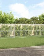 vidaXL Кучешка клетка 4 бр. Сребристо 8 x 2 x 2 m Поцинкована стомана