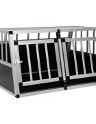 vidaXL Кучешка клетка с две врати 89x69x50 см