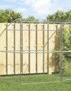 vidaXL Кучешка клетка Сребристо 2 x 2 x 2 m Поцинкована стомана