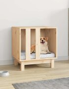 vidaXL Кучешка колиба 50x40x52 см бор масив