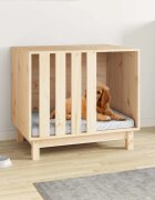 vidaXL Кучешка колиба 70x50x62 см бор масив