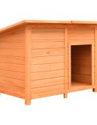 vidaXL Кучешка колиба чам и ела масив 120x77x86 см