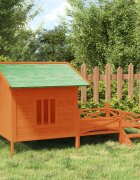 vidaXL Кучешка колиба кафява 159x120x885 см бор масив