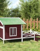 vidaXL Кучешка колиба мока 159x120x885 см бор масив