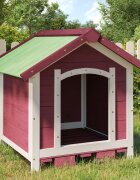 vidaXL Кучешка колиба мока 65x65x615 см бор масив