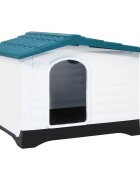 vidaXL Кучешка колиба синя 905x68x66 см полипропилен
