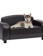 vidaXL Кучешки диван кафяв 80x50x40 см изкуствена кожа