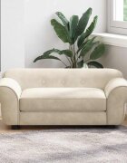 vidaXL Кучешки диван кремав 72x45x30 см плюш