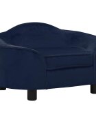 vidaXL Кучешки диван син 67x47x36 см плюш