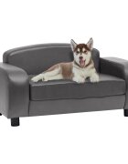 vidaXL Кучешки диван сив 80x50x40 см изкуствена кожа