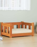 vidaXL Кучешко легло 55 x 45 x 28 см Масивна борова дървесина