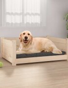 vidaXL Кучешко легло 755x555x28 см борова дървесина масив